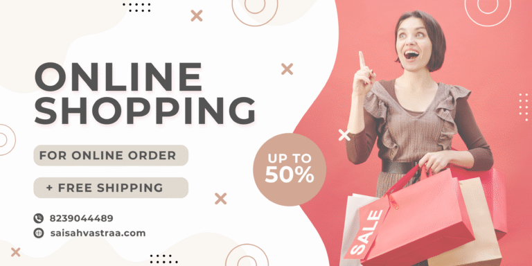 Red and White Modern Online Sale and Discount Banner